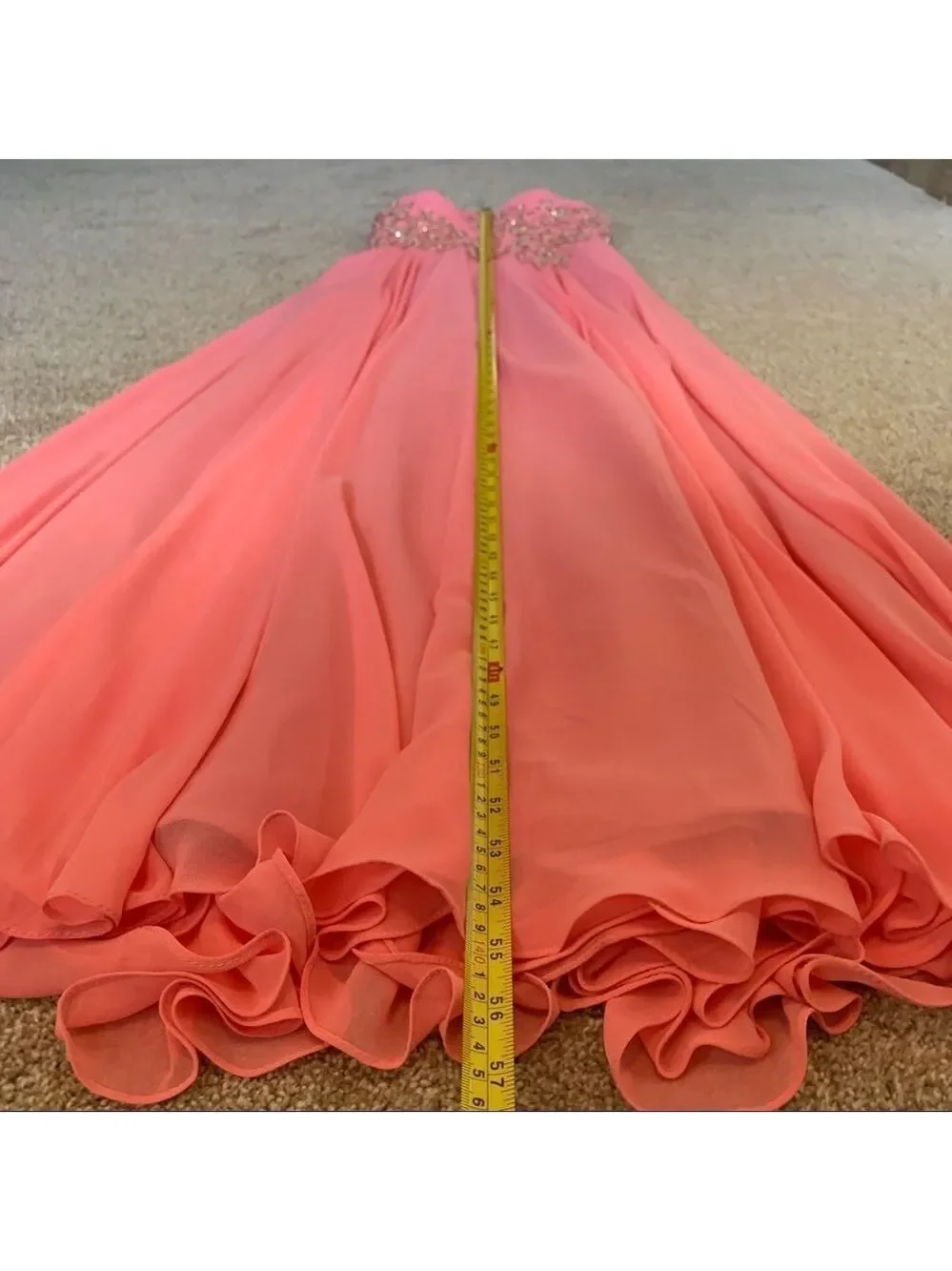 ANNA Rose pink sleeveless sequin beaded sweetheart prom bridesmaid gown🔥